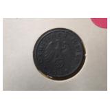 1941 Nazi Germany 5 Pfennig Coin