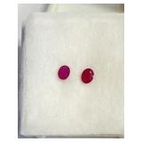Pair of Natural Rubies .60ct TW