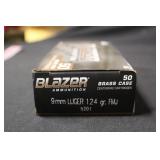 Box of CCI Blazer Brass 9mm Ammo