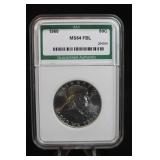 1960 MS64FBL Franklin Silver Half Dollar
