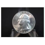 1951-D Uncirculated Washington Silver Quarter