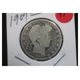 1909 Barber Silver Half Dollar