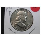 1958-D Franklin Silver Half Dollar