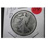 1918-D Walking Liberty Silver Half Dollar