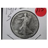 1918-S Walking Liberty Silver Half Dollar