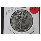1936 Walking Liberty Silver Half Dollar