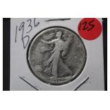 1936-D Walking Liberty Silver Half Dollar