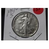 1940-S Walking Liberty Silver Half Dollar