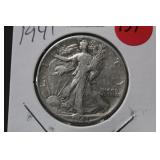 1941 Walking Liberty Silver Half Dollar