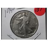 1942 Walking Liberty Silver Half Dollar