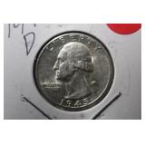 1945-D Washington Silver Quarter