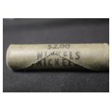 Vintage Original Bank Roll of 40 Nickels