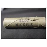 Vintage Original Bank Roll of 40 Nickels