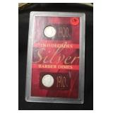 Two Decades of Silver Barber Dimes Collection