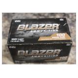Box of 100 CCI Blazer Brass 9mm Ammunition