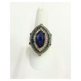 Turkish Style Antique Gold Plated Ring Sz 8.5