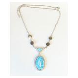 .925 Natural Larimar Necklace 16" ST