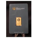 5 Gram .9999 Pure Gold Bar Certified Gold