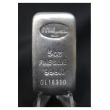 5oz .999 Pure Silver Bar