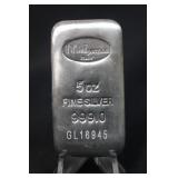 5oz .999 Pure Silver Bar
