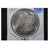 1921 Uncirculated Morgan Silver Dollar