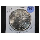 1921 Uncirculated Morgan Silver Dollar