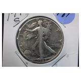 1942-S Walking Liberty Silver Half Dollar