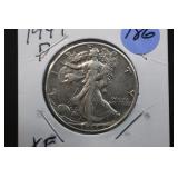1944-D Walking Liberty Silver Half Dollar