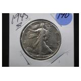 1945-S Walking Liberty Silver Half Dollar