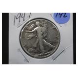 1947 Walking Liberty Silver Half Dollar