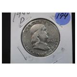 1948-D Franklin Silver Half Dollar