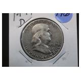 1949-D Franklin Silver Half Dollar