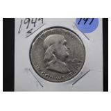 1949-S Franklin Silver Half Dollar