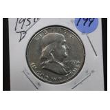 1950-D Franklin Silver Half Dollar