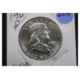 1963-D Uncirculated Franklin Silver Half Dollar