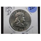 1954-D Franklin Silver Half Dollar