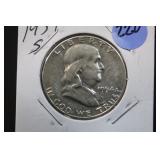 1954-S Franklin Silver Half Dollar