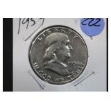1954 Franklin Silver Half Dollar