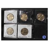 Lot of 5 Uncirculated Presidential Dollars