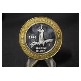 1996 .999 Silver Casino Token