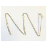 .925 Silver 1-3mm Rhodium Plated Chain 20"  L