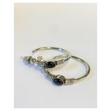 .925 Silver and Blk Onyx Earrings