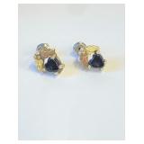 .925 Silver and Onyx Black Hills Silver Earrings