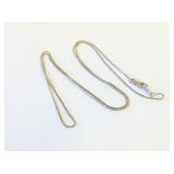 .925 Silver 20" Box Chain Necklace