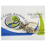 14K Gold Scrap Some Diamonds 8.6 grams