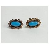 Copper and Turquoise Earrings