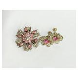 Vintage Brooch and Earrings - Screw back