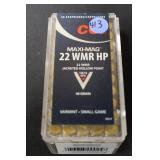Box of 50 CCI MAXI-MAG .22 Mag Ammo
