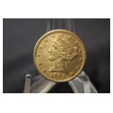 1892 $5 Liberty Head Gold Coin