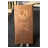 1 pound .999 Pure Copper Bar